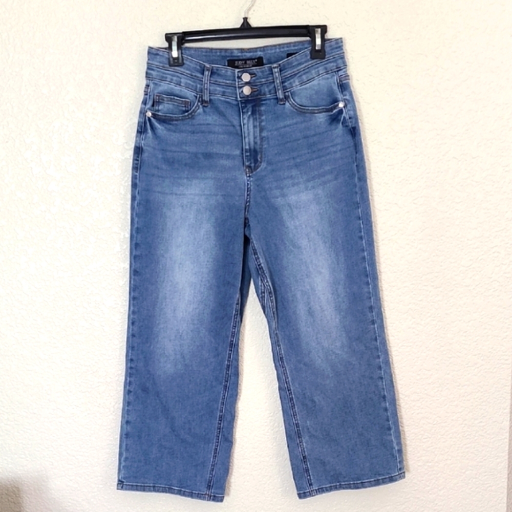 Judy Blue High Rise Wide Crop jeans, 29, Like New